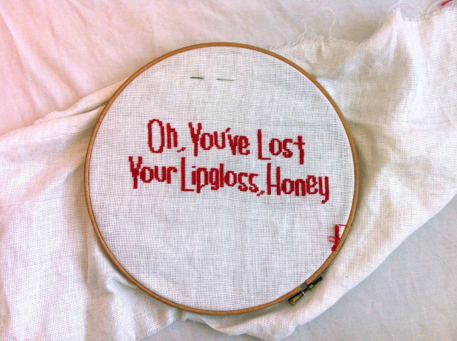 Lipgloss cross-stitch